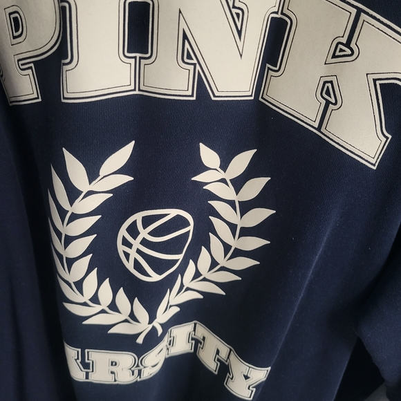 Victoria's Secret PINK Dark Blue Sweatshirt - Picture 3 of 5